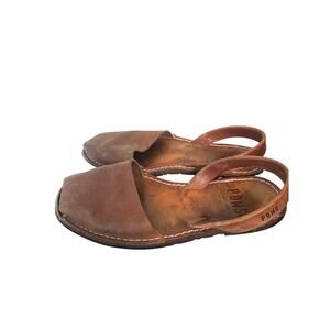 Pons Menorca Sandals Dark Camel Size US 8 Avarca Leather Made In Spain Classic m